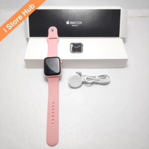 Apple Watch Series 7 With Apple Logo + Pink Strap 45mm